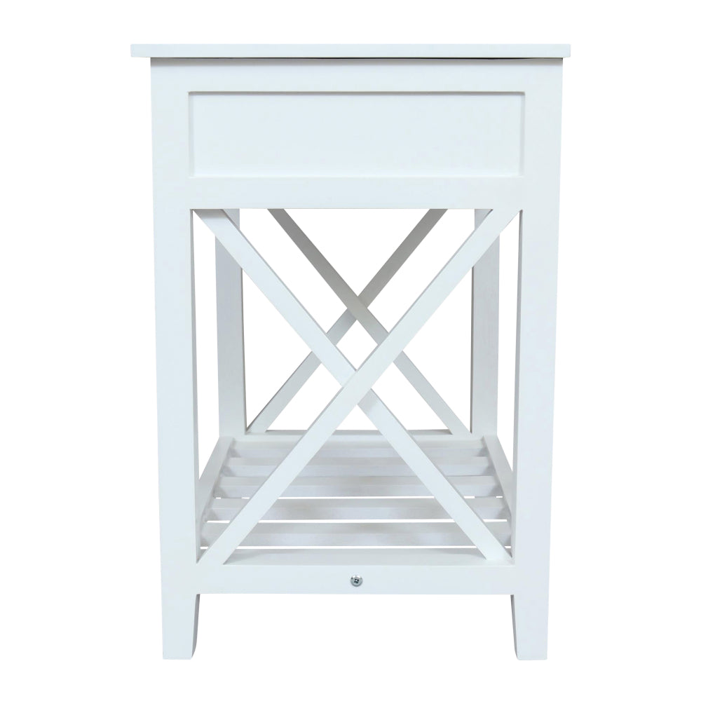 Devon Bedside Table 60x40x60cm White