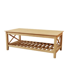 Load image into Gallery viewer, Devon Coffee Table with Shelf 120x60cm Oak