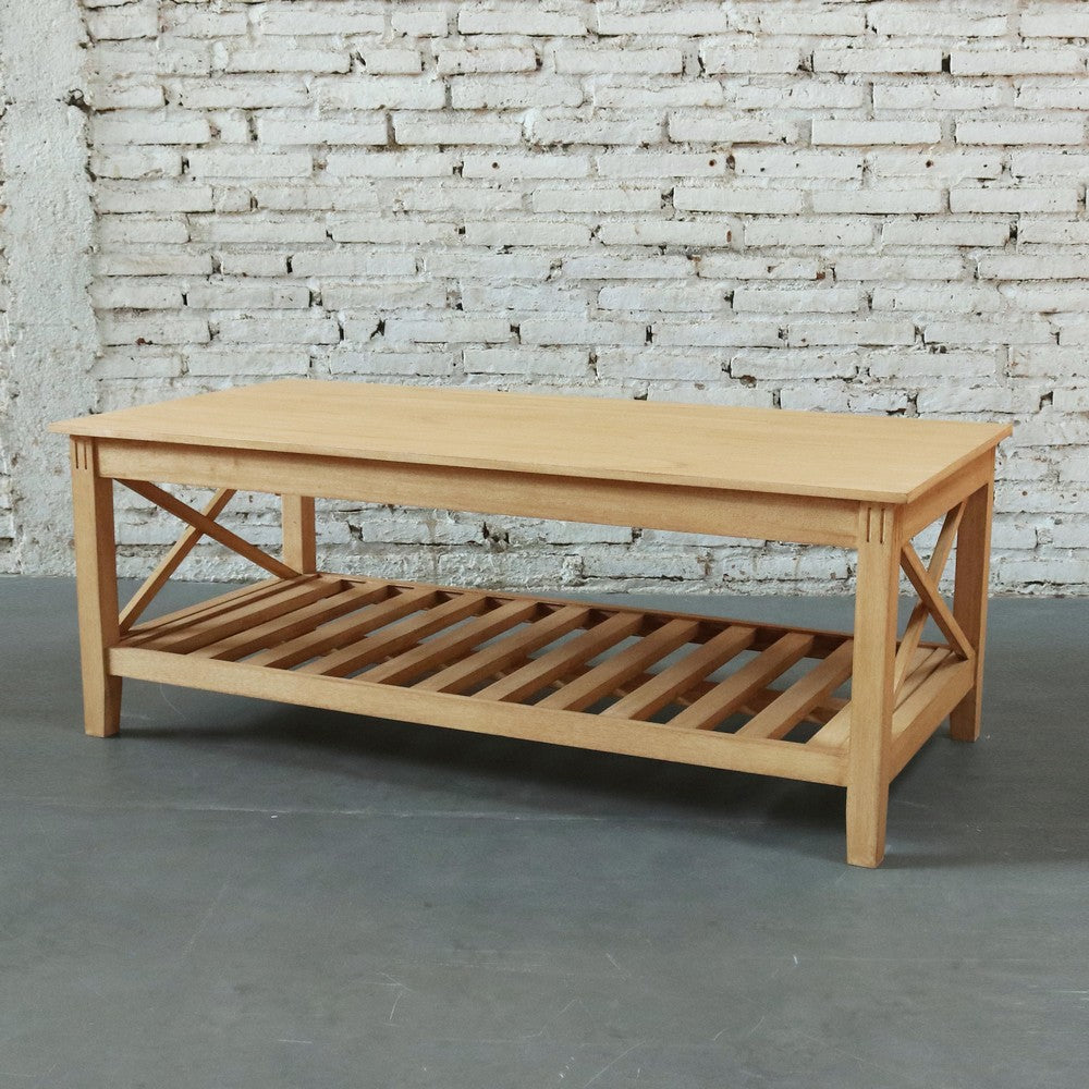 Devon Coffee Table with Shelf 120x60cm Oak