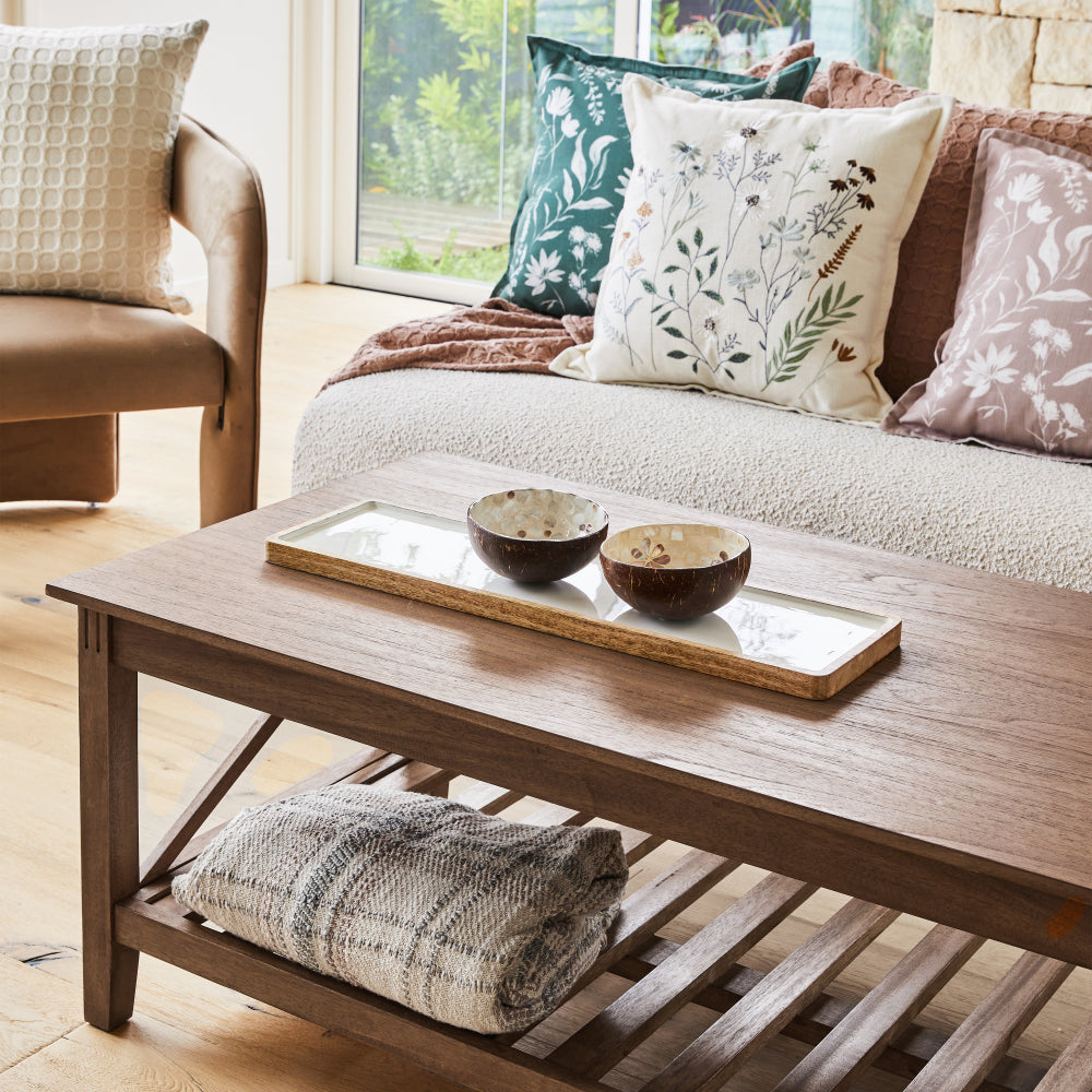 Devon Coffee Table with Shelf 120x60cm Walnut