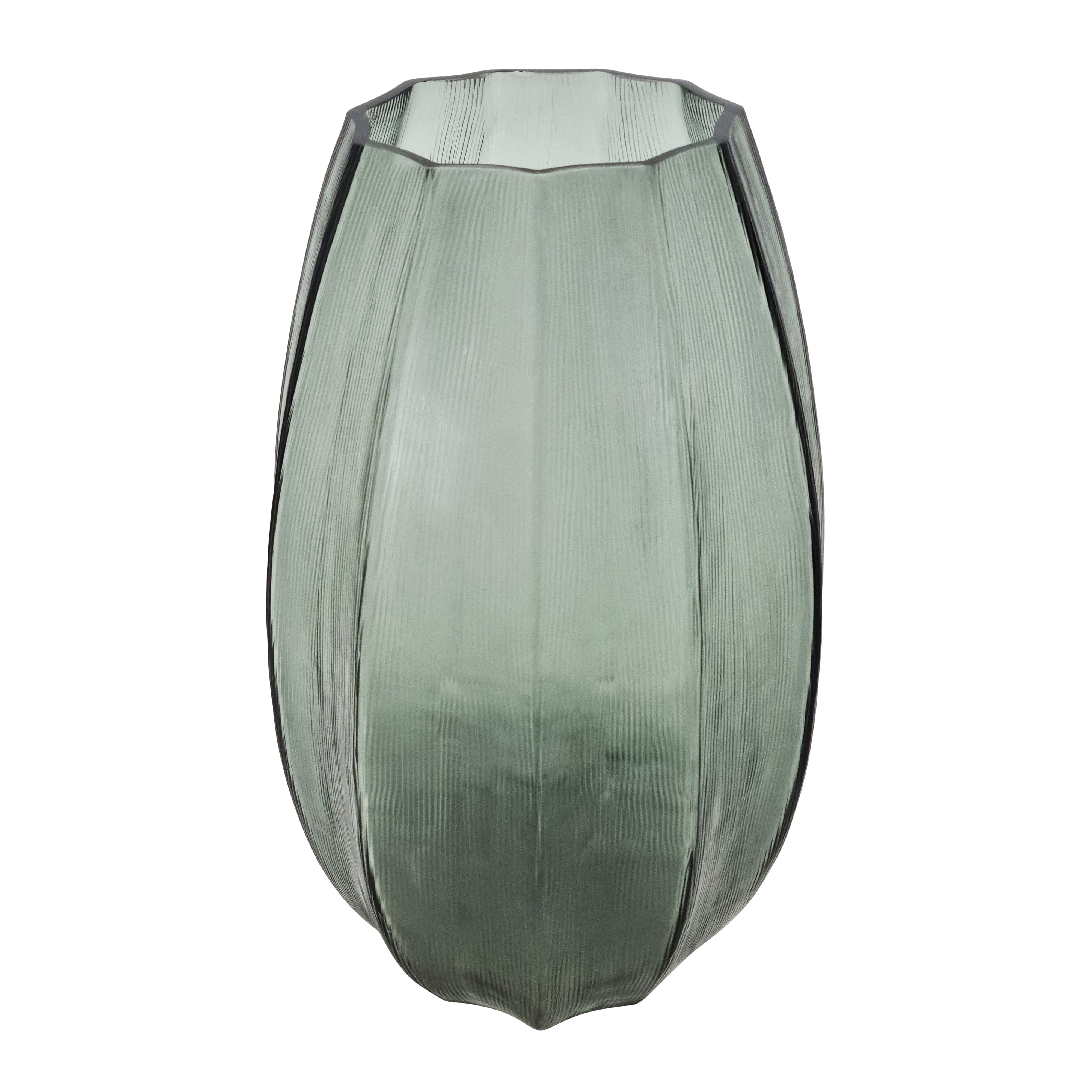 Diana Glass Vase Large 25x40cm Seaweed