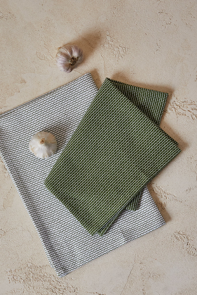 Field & Thread Woven 2pk Tea Towel 50x70x2cm Olive
