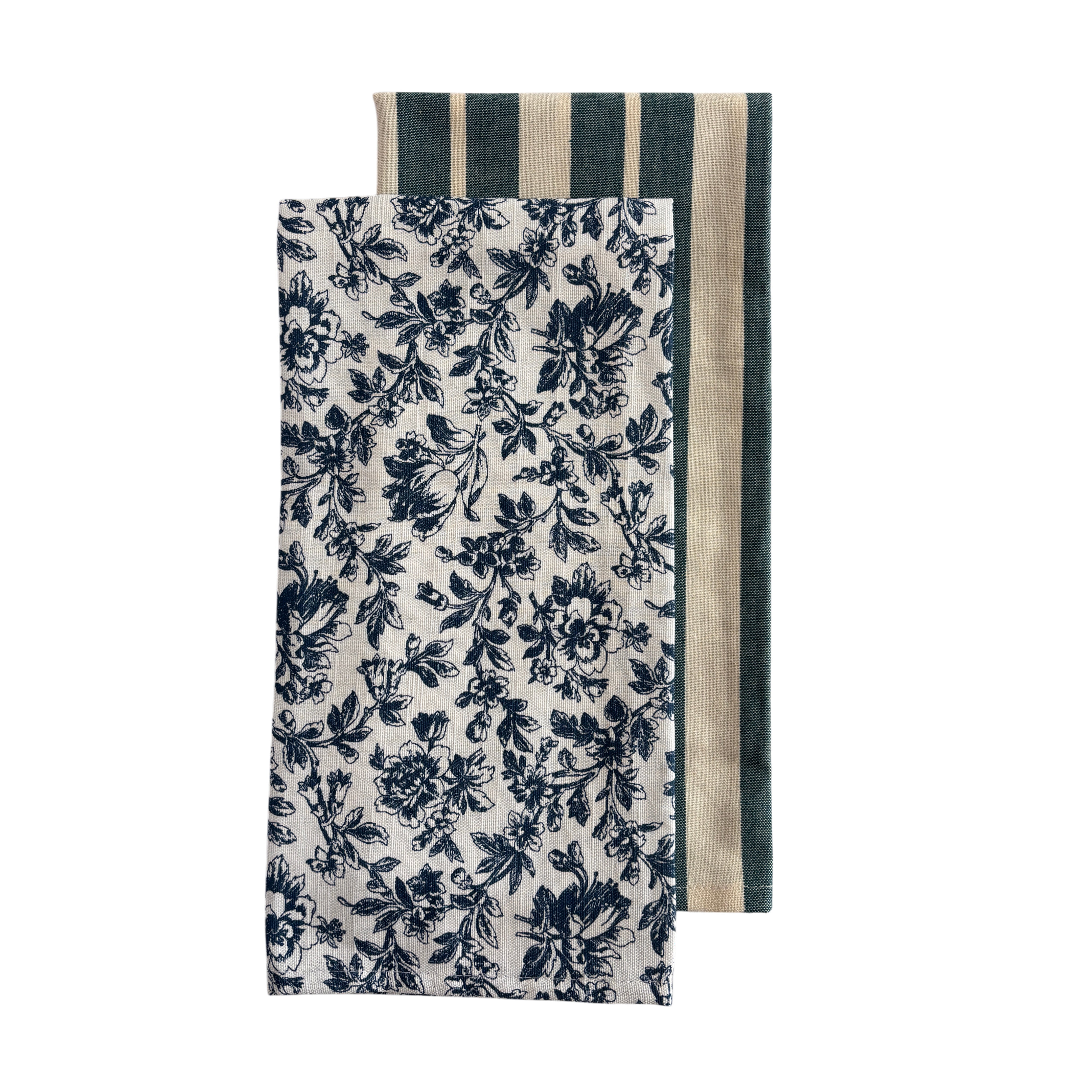 Floral Sonata 2pk Tea Towel Set 50x70cm Blue