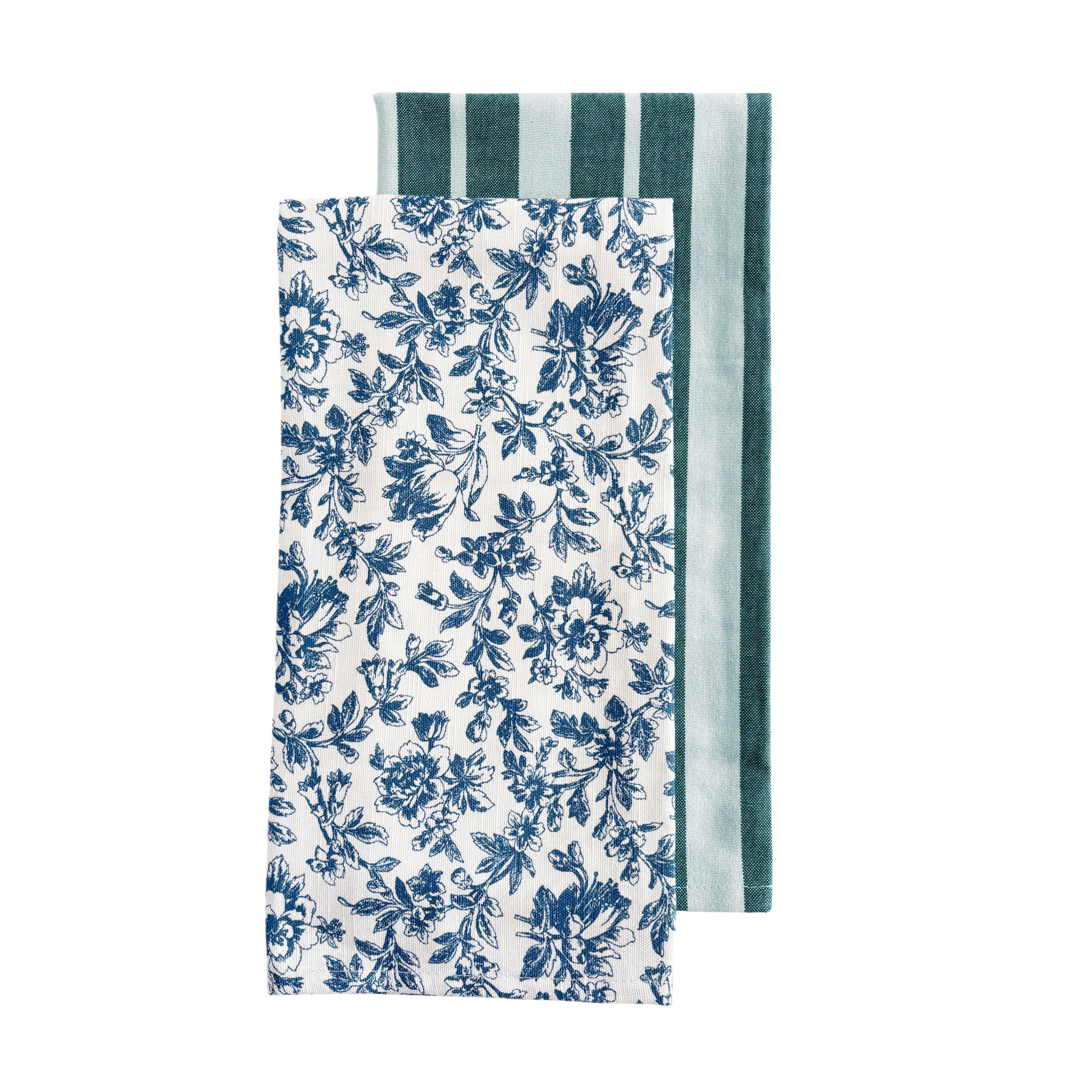 Floral Sonata 2pk Tea Towel Set 50x70cm Blue