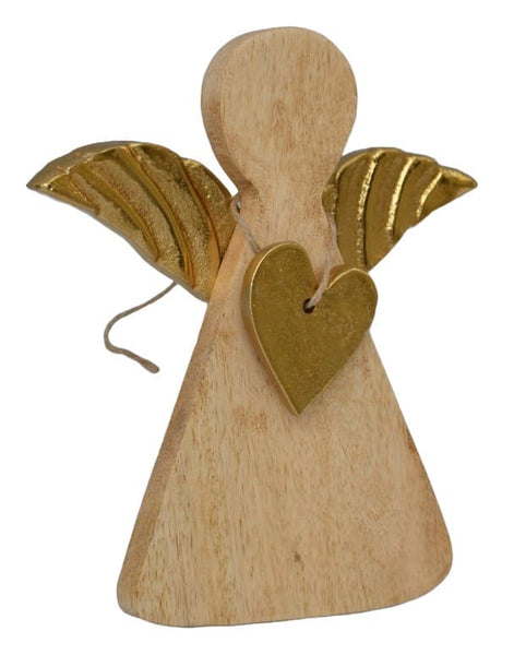 Gaberial Wood and Metal Decor Object 15x3x17cm Gold