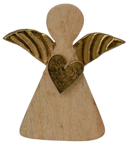 Gaberial Wood and Metal Decor Object 15x3x17cm Gold