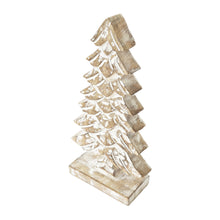 Load image into Gallery viewer, Grace Christmas Tree Decoration 16x7x32cm White & Natural