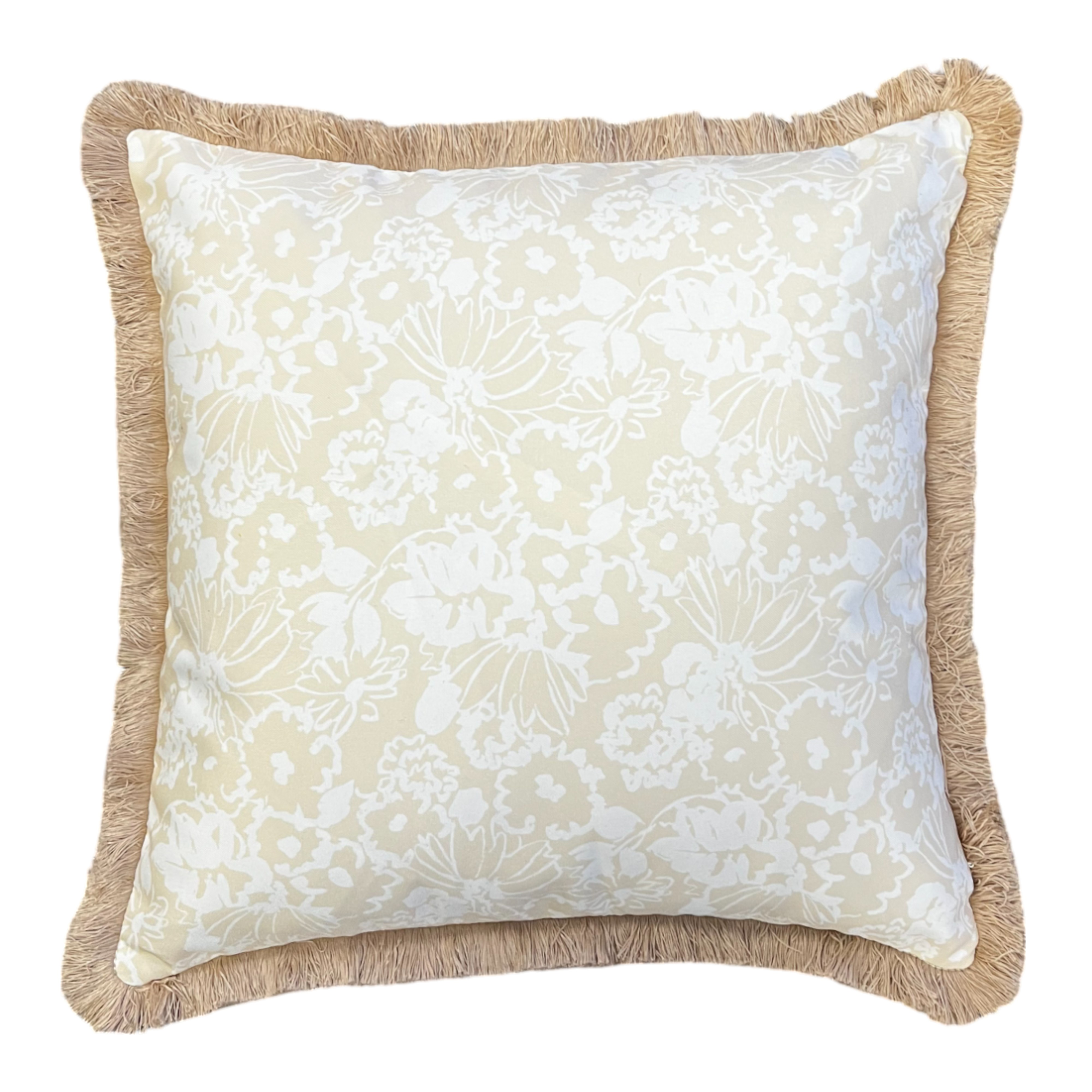 Grace Outdoor Cushion 50x50x12cm Taupe & Olive Multi