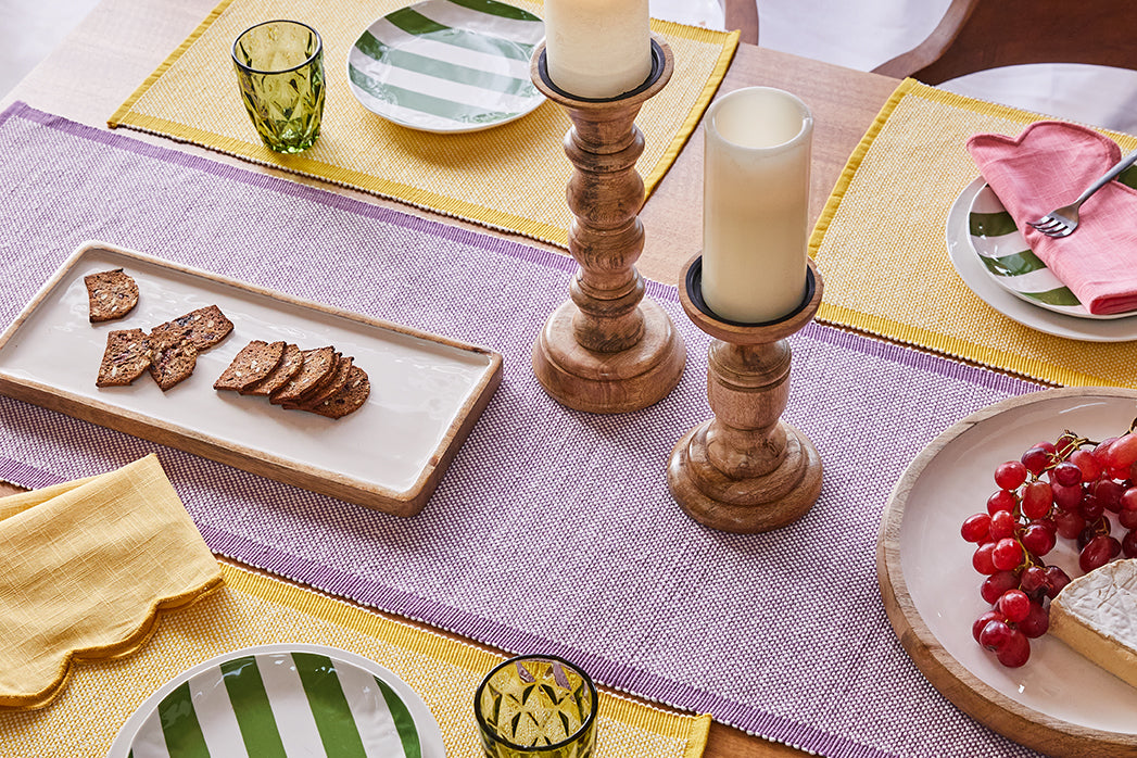 Heureuse Table Runner 180x40x0.2cm Purple