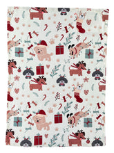 Load image into Gallery viewer, Holiday Hounds Christmas Tea Towel 2pk 50x70x1.5cm Red Multi