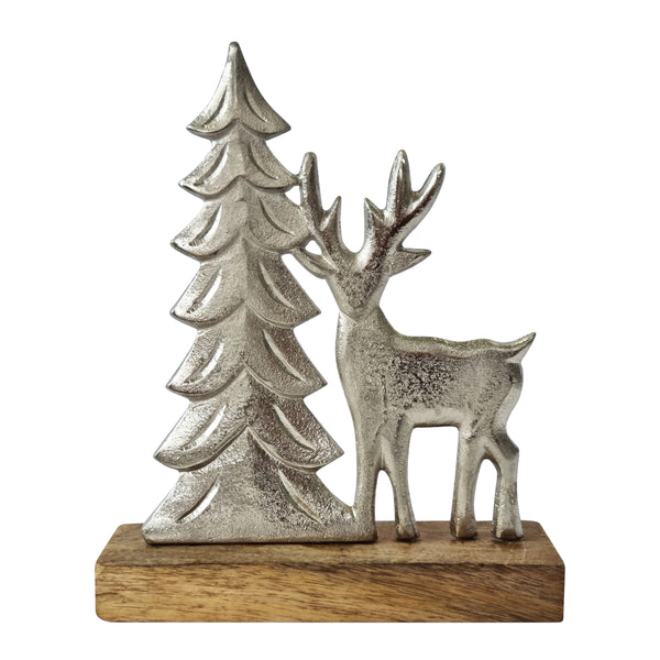 Isaac Christmas Reindeer Decoration Silver & Natural; ETA End July