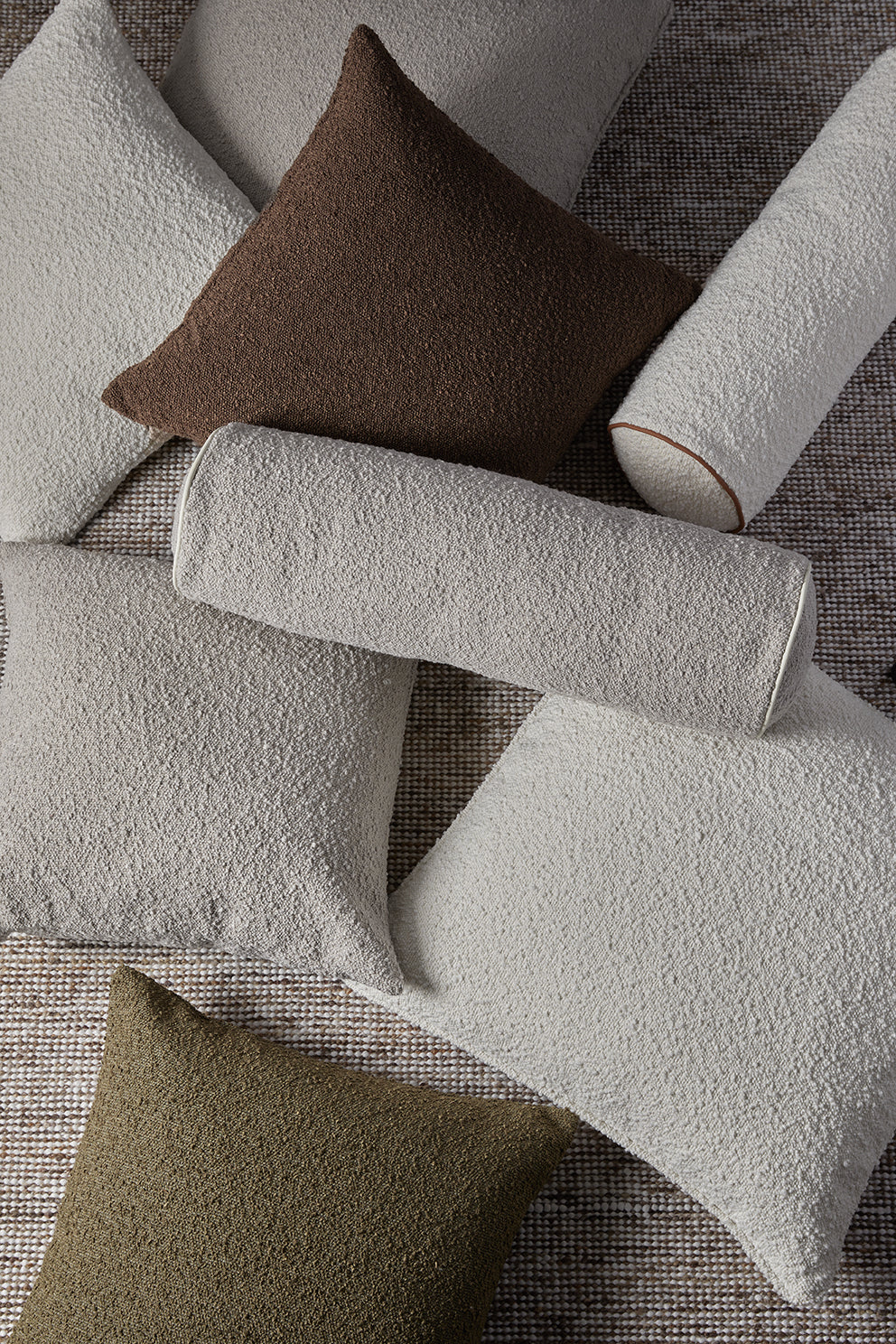 Brooklyn Feather Filled Boucle Cushion 50x50cm White