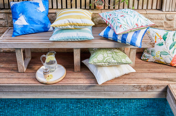 Canvas Outdoor Cushion 50x50x12cm Royal Blue