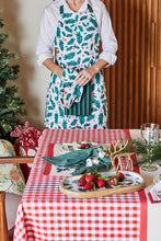 Load image into Gallery viewer, Christmas Foliage Oven Mitt 2pk 19x35x3cm Green Multi