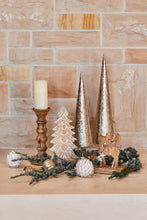 Load image into Gallery viewer, Grace Christmas Tree Decoration 16x7x32cm White & Natural