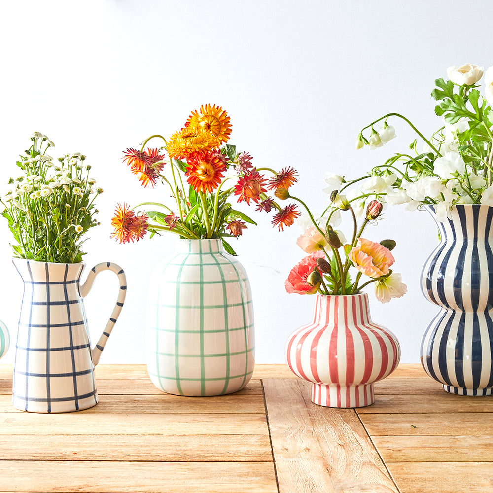 Jaimie Stripe Vase 16.5x16.5x16cm Bubblegum