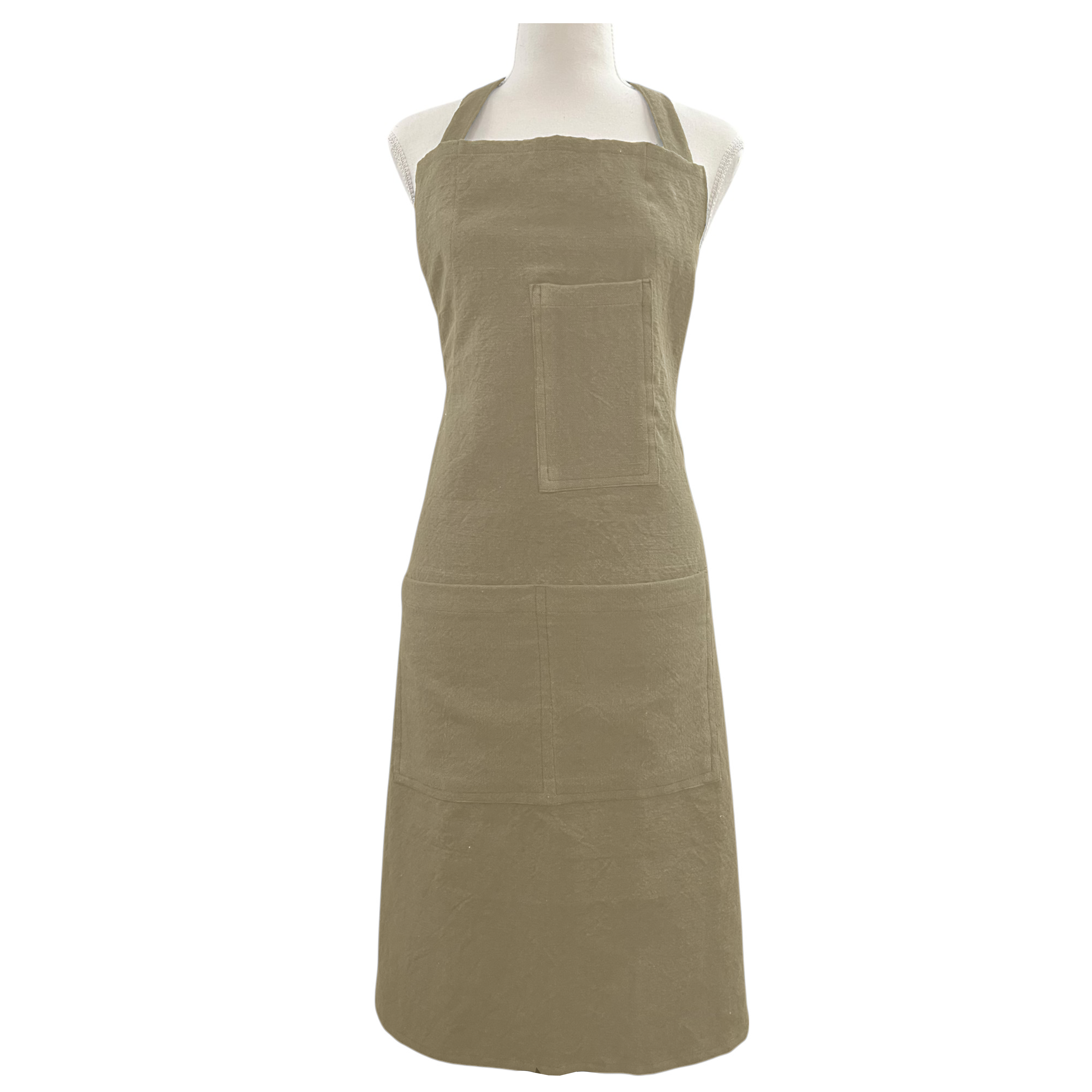 Jules Cotton Linen Apron 83x68x0.3cm Beige