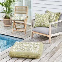 Load image into Gallery viewer, Kennedy Floor Cushion 65x65x12cm Olive & Ivory