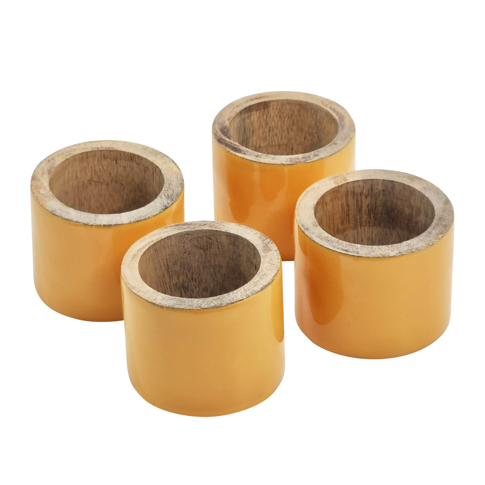 Kevin Napkin Rings 4pk 3.8x5cm Yellow