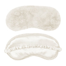 Load image into Gallery viewer, Layla Faux Fur Eye Mask 20x10cm Ivory
