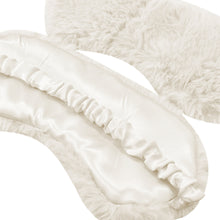 Load image into Gallery viewer, Layla Faux Fur Eye Mask 20x10cm Ivory
