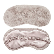 Load image into Gallery viewer, Layla Faux Fur Eye Mask 20x10cm Nude
