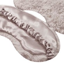 Load image into Gallery viewer, Layla Faux Fur Eye Mask 20x10cm Nude

