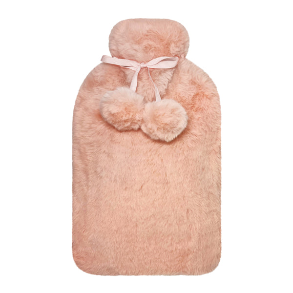 Layla Faux Fur Hotwater Bottle 37x22cm Soft Pink