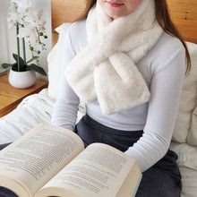 Load image into Gallery viewer, Layla Faux Fur Neck Warmer 95x135cm Ivory
