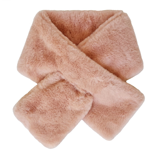 Layla Faux Fur Neck Warmer 95x135cm Soft Pink
