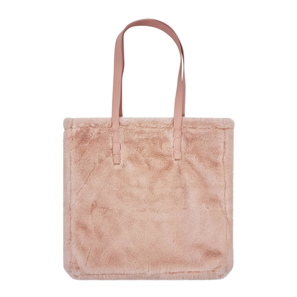 Layla Faux Fur Tote Bag 38x38cm Soft Pink