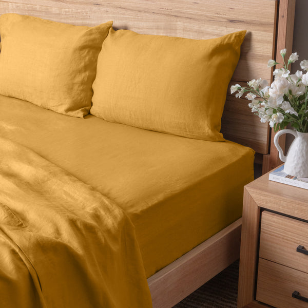 Linen Collection 2pk Pillowcases Honey; ETA End July