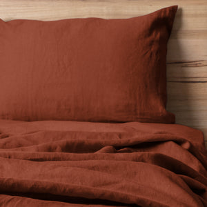 Linen Collection 2pk Pillowcases Rust; ETA End July