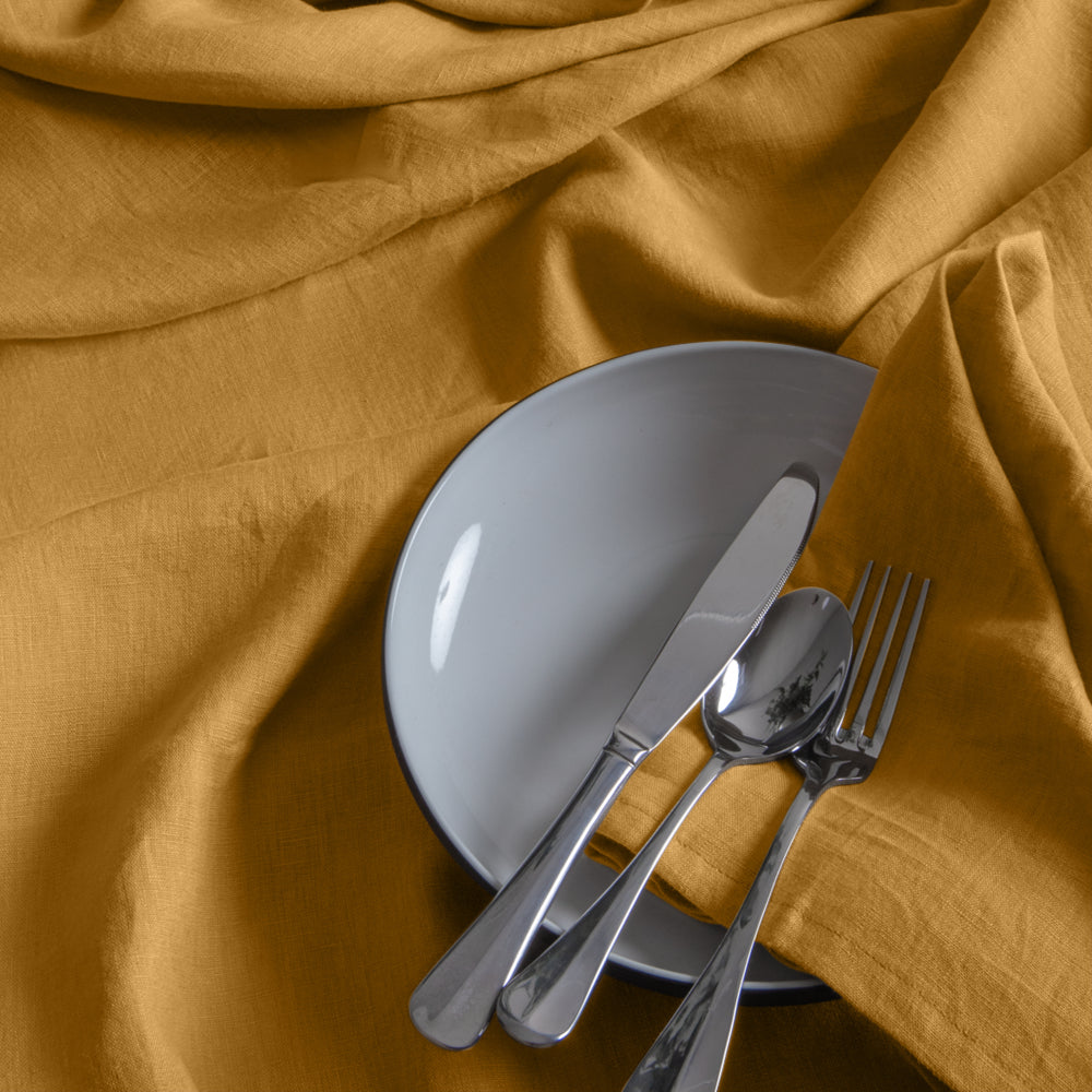 Linen Collection Tablecloth 150x270cm Honey
