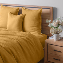 Load image into Gallery viewer, Linen Collection Cushion feather filled 50x50cm Honey
