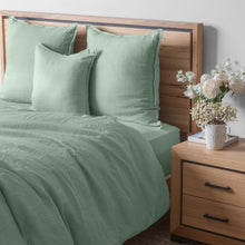 Load image into Gallery viewer, Linen Collection Cushion feather filled 50x50cm Mint