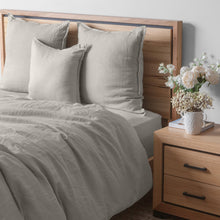 Load image into Gallery viewer, Linen Collection Cushion feather filled 50x50cm Stone