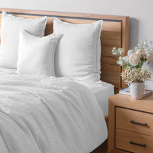 Load image into Gallery viewer, Linen Collection Cushion feather filled 50x50cm White