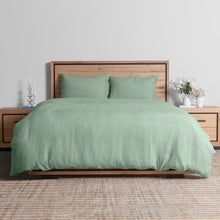 Load image into Gallery viewer, Linen Collection King Duvet Set Mint
