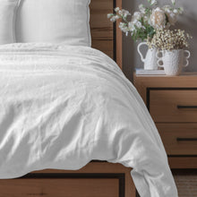 Load image into Gallery viewer, Linen Collection King Duvet Set White; ETA End July
