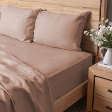 Load image into Gallery viewer, Linen Collection King Fitted Sheet and Pillowcase combo Blush; ETA End July
