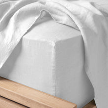 Load image into Gallery viewer, Linen Collection King Fitted Sheet and Pillowcase combo White; ETA End July

