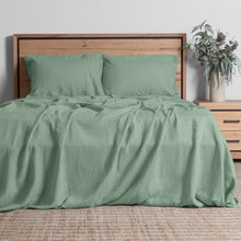 Load image into Gallery viewer, Linen Collection King Sheet Set Mint; ETA End July

