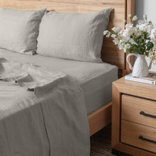 Load image into Gallery viewer, Linen Collection King Sheet Set Stone; ETA End July
