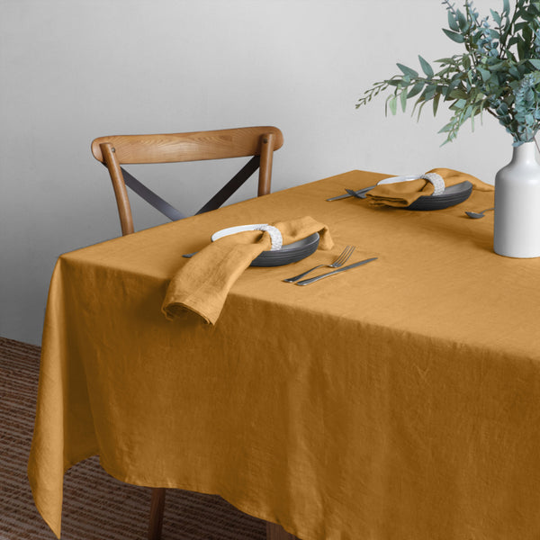 Linen Collection Tablecloth 150x270cm Honey