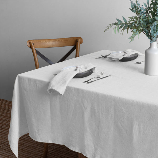 Linen Collection Tablecloth 150x270cm White