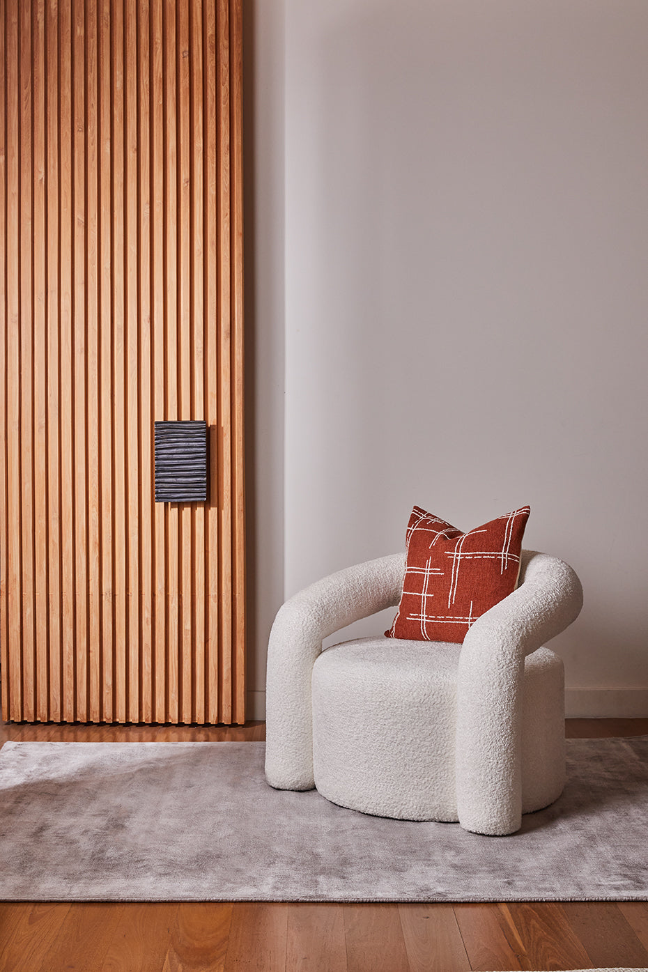 Lumen Boucle Occasional Chair 92x83x73cm Ivory