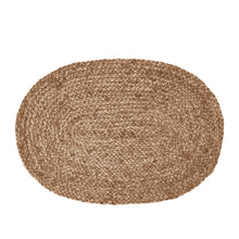 Load image into Gallery viewer, Madden Jute Placemat 4 Pack Oval 35x50cm Natural