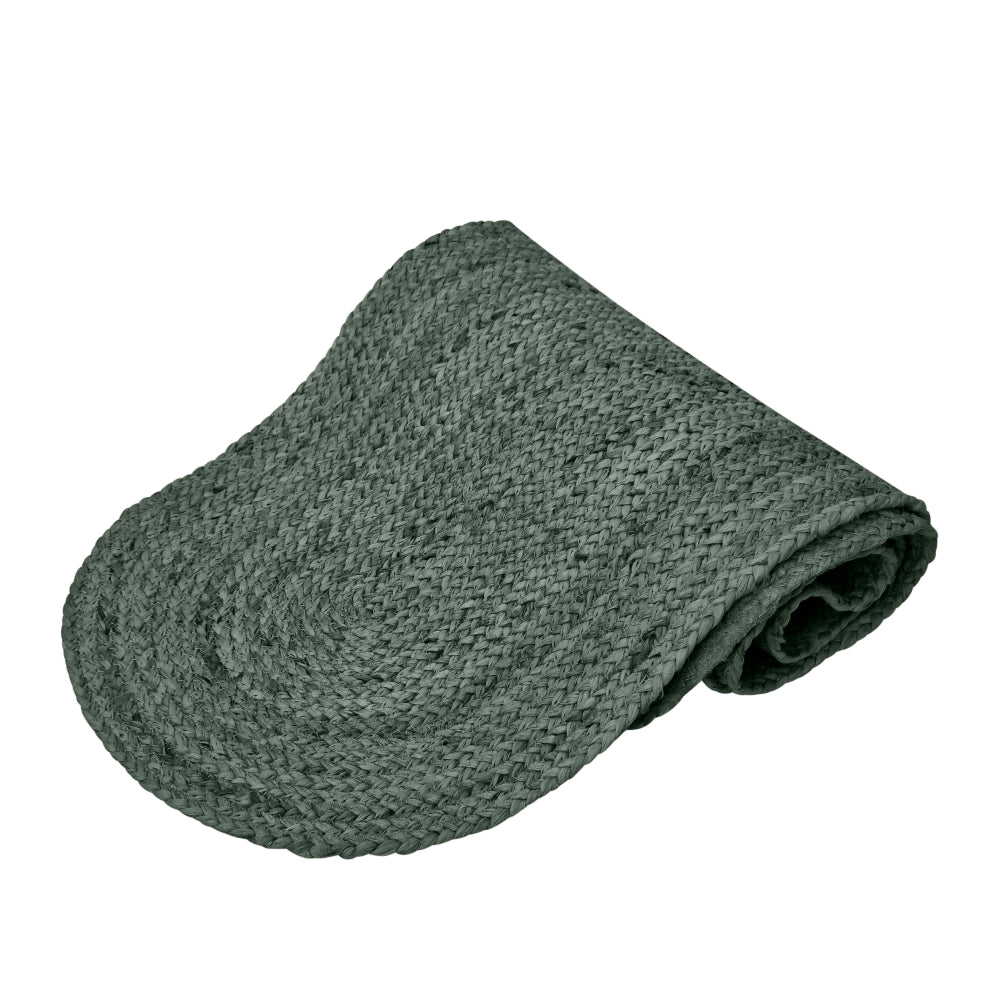Madden Jute Runner Oval 37x180cm Forest