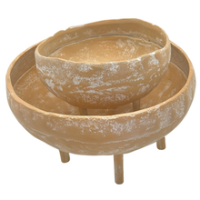 Load image into Gallery viewer, Mara Round Bowl with Legs 18x17x13cm Terracotta